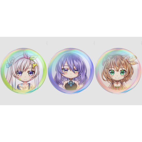 HOLOLIVE ID - Gen 1 Area15 | 58mm Round Badge Button Pin SET