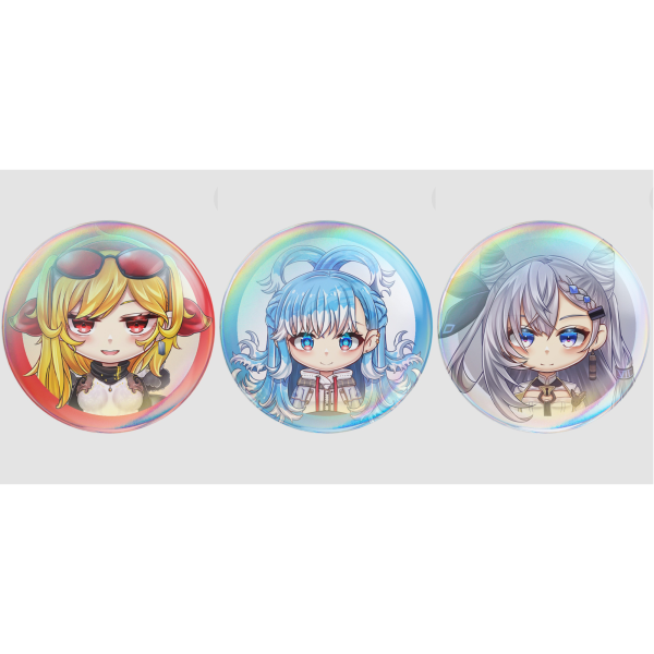 HOLOLIVE ID - Gen 3 holoh3ro | 58mm Round Badge Button Pin SET