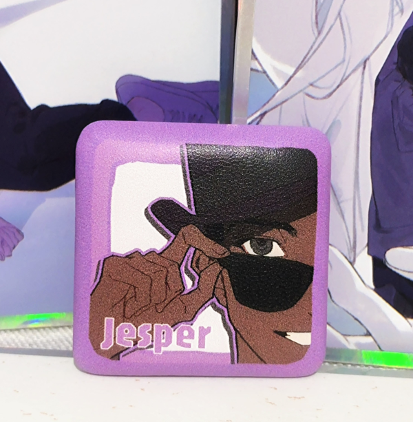 Jesper Rectangular PU Leather Badge