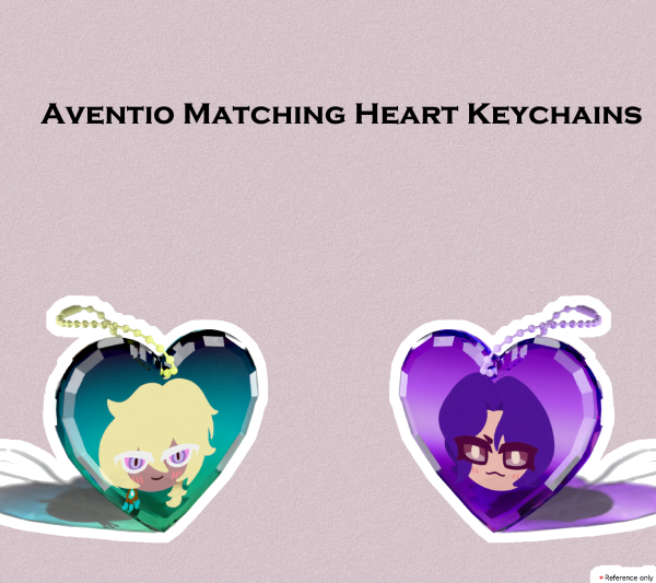Aventurine x Ratio Matching Heart Keychains