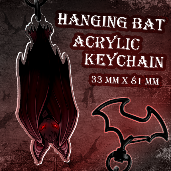 Vampires Bat Acrylic Keychain