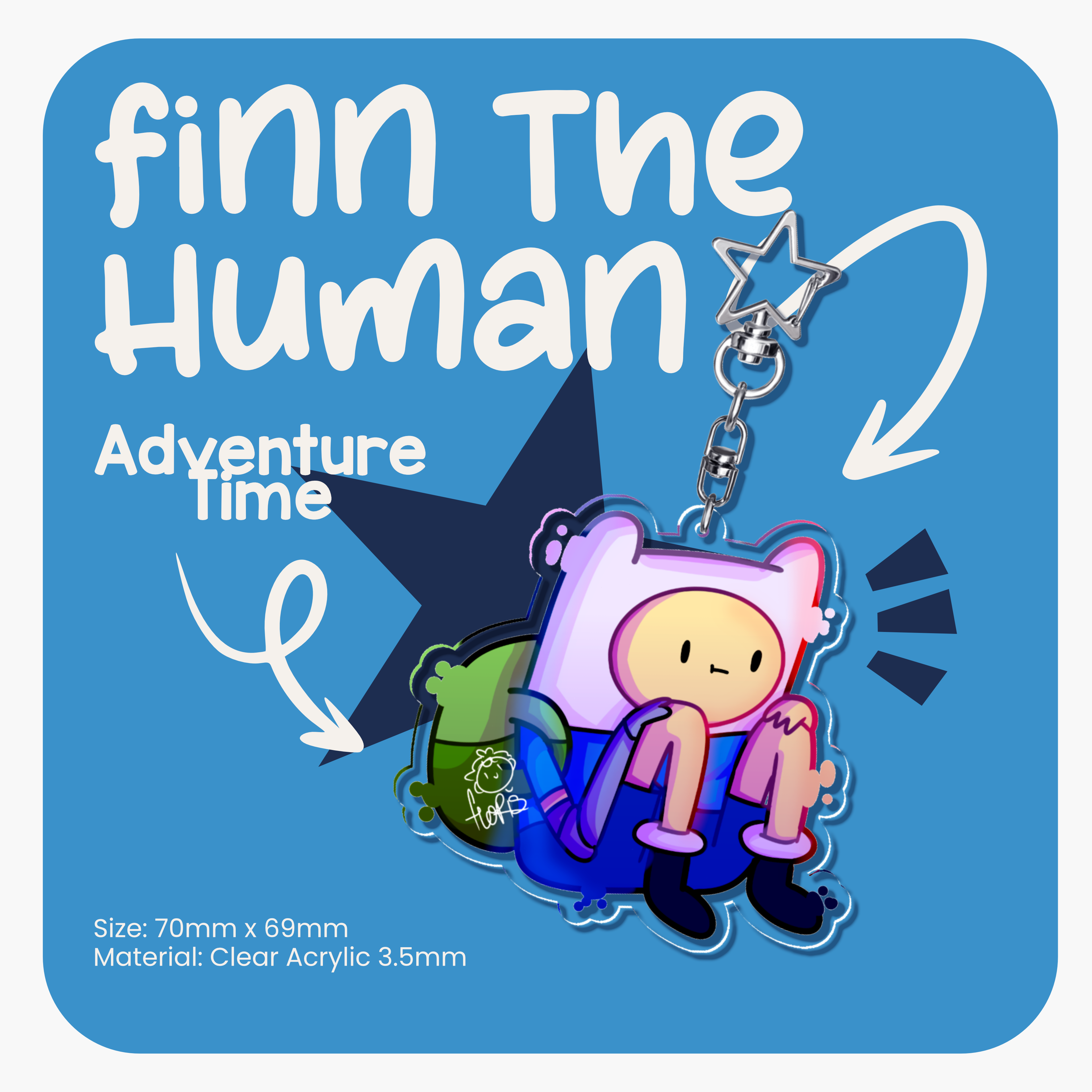 Finn the Human keychain