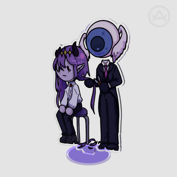 Wemmbu and Eggchan Clear Acrylic Standees