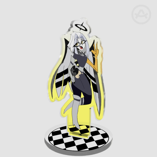 Lute Colored Edge Acrylic Standees