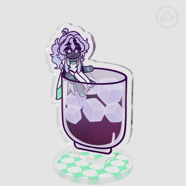 Violet Sea Salt Mocktail Standee