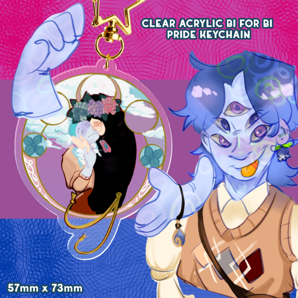 BI4BI panganoron and mayon Colored Edge Acrylic Keychains