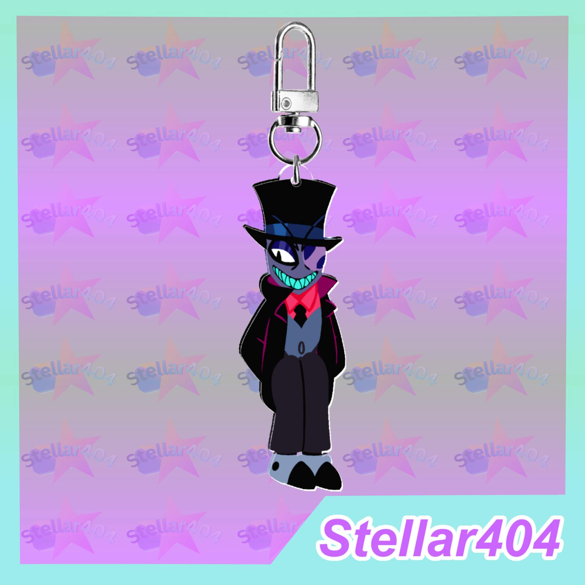 Chibi Black Hat Clear Acrylic Keychain