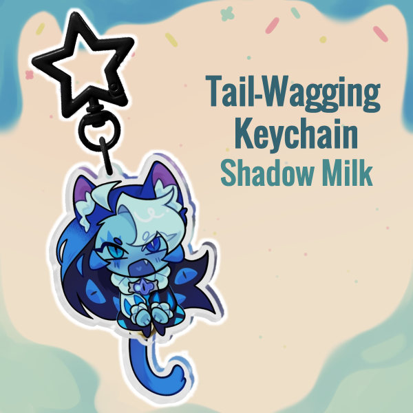 Shadow Milk Tail-wagging Keychain