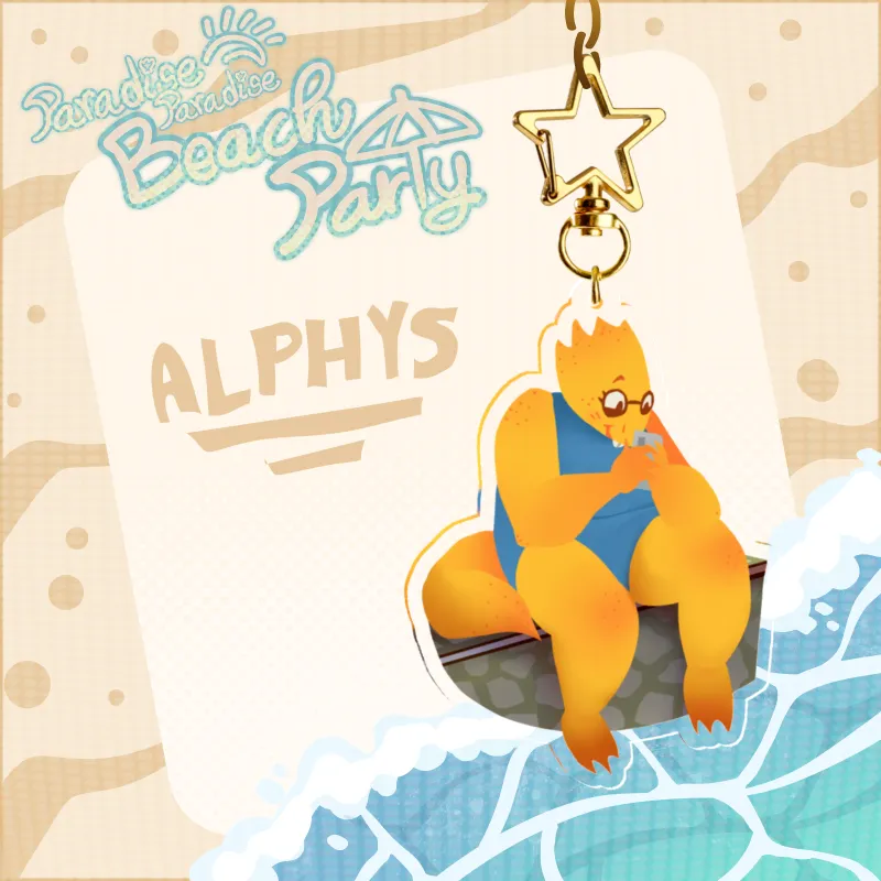 ALPHYS KEYCHAIN || Paradise Paradise Beach Party Collab ! ( UNDERTALE )