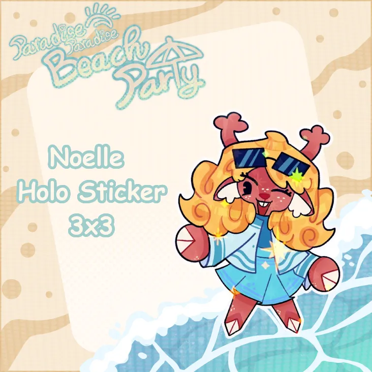 Noelle Beach Party Holo Sticker