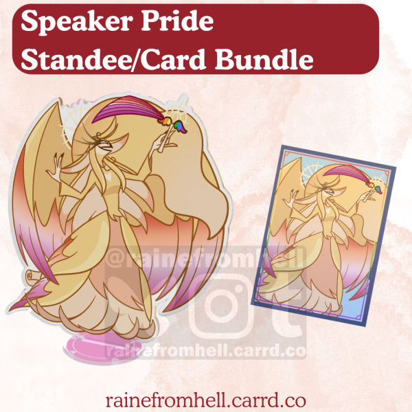 [Bundle] The Speaker Lesbian Pride Standee/Card
