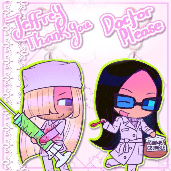 Jeffrey + Doctor - Acrylic Keychain set