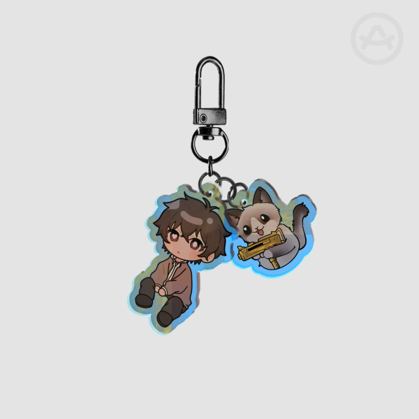 Cat & Cat 2-Piece Keychain