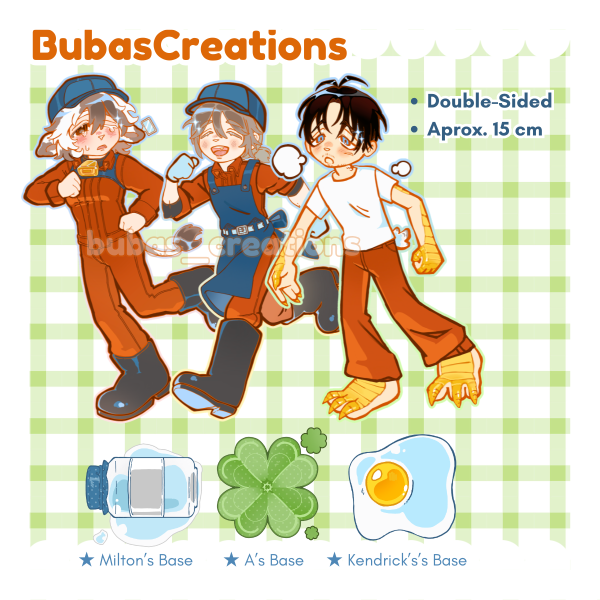 Matching Mr A's Farm Acrylic Standee Set [Milton, Mr A, & Kendrick]