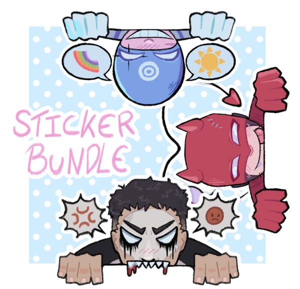 Peeking sticker bundle