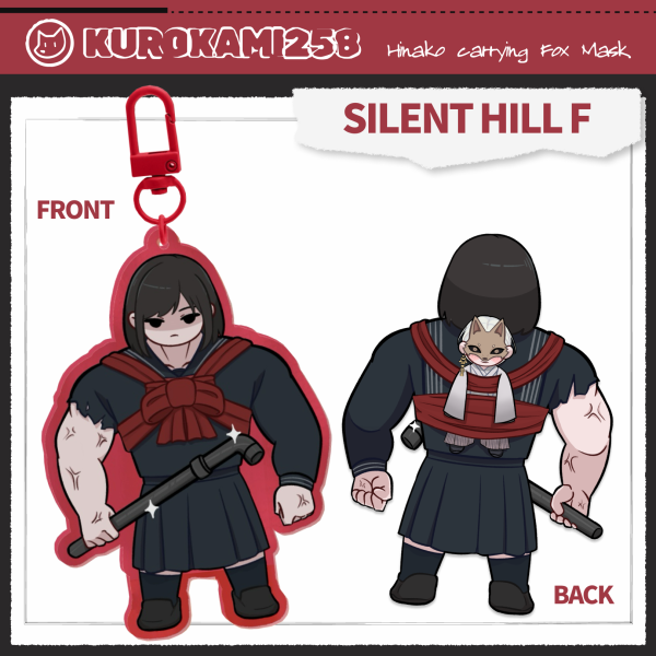 Silent Hill F - Hinako Carrying Fox Mask Acrylic Keychain