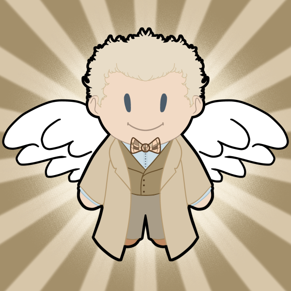 Good Omens Aziraphele keychain