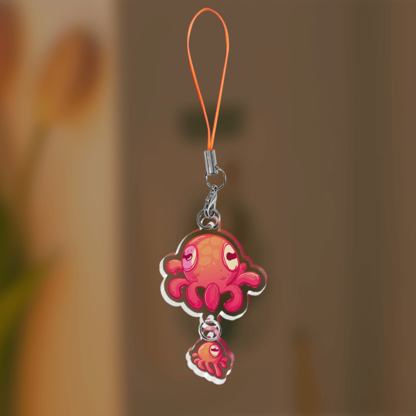 Little Octopus and Son - Acrylic Phone Charm