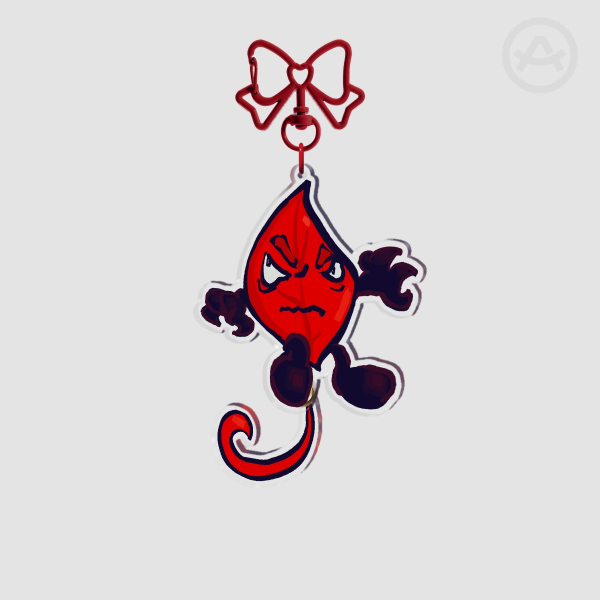 Evil Leafy BFDI --- Tail Wagging Classic Acrylic Keychain