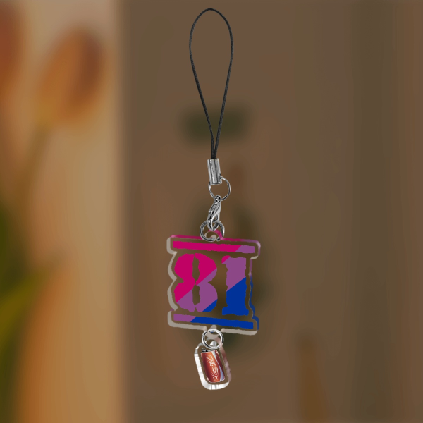 "81" Heated Rivalry Ilya Rozanov Double Mini Keychain / Phone Accessory, 4cm (1,57")