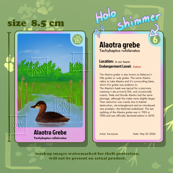 Endangered Animals  collab - Alaotra Grebe