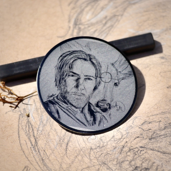 Arthur Morgan Round Metal Badge