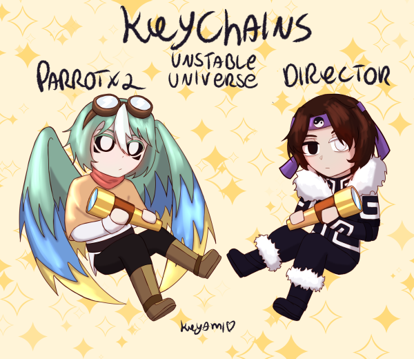 Odyssey Duo Glitter Keychains