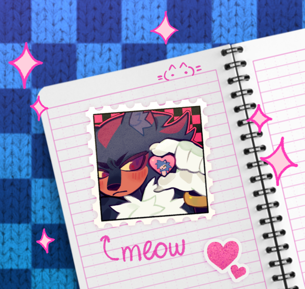 ★ Stamp Shadow Heart Sticker