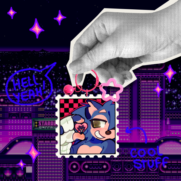 ★ Sonic Heart Acrylic Keychain