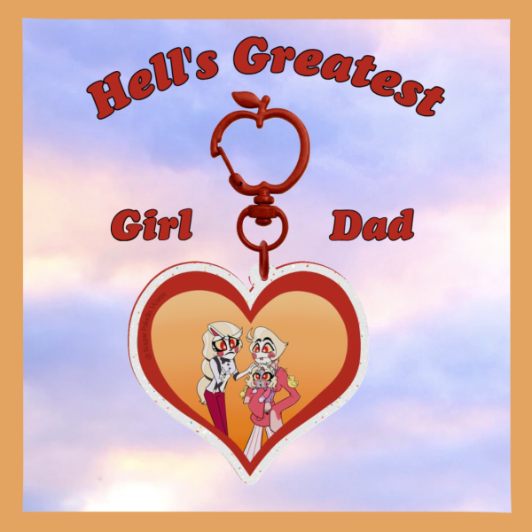 Hell's Greatest Girl Dad Glitter Keychain // Father's Day