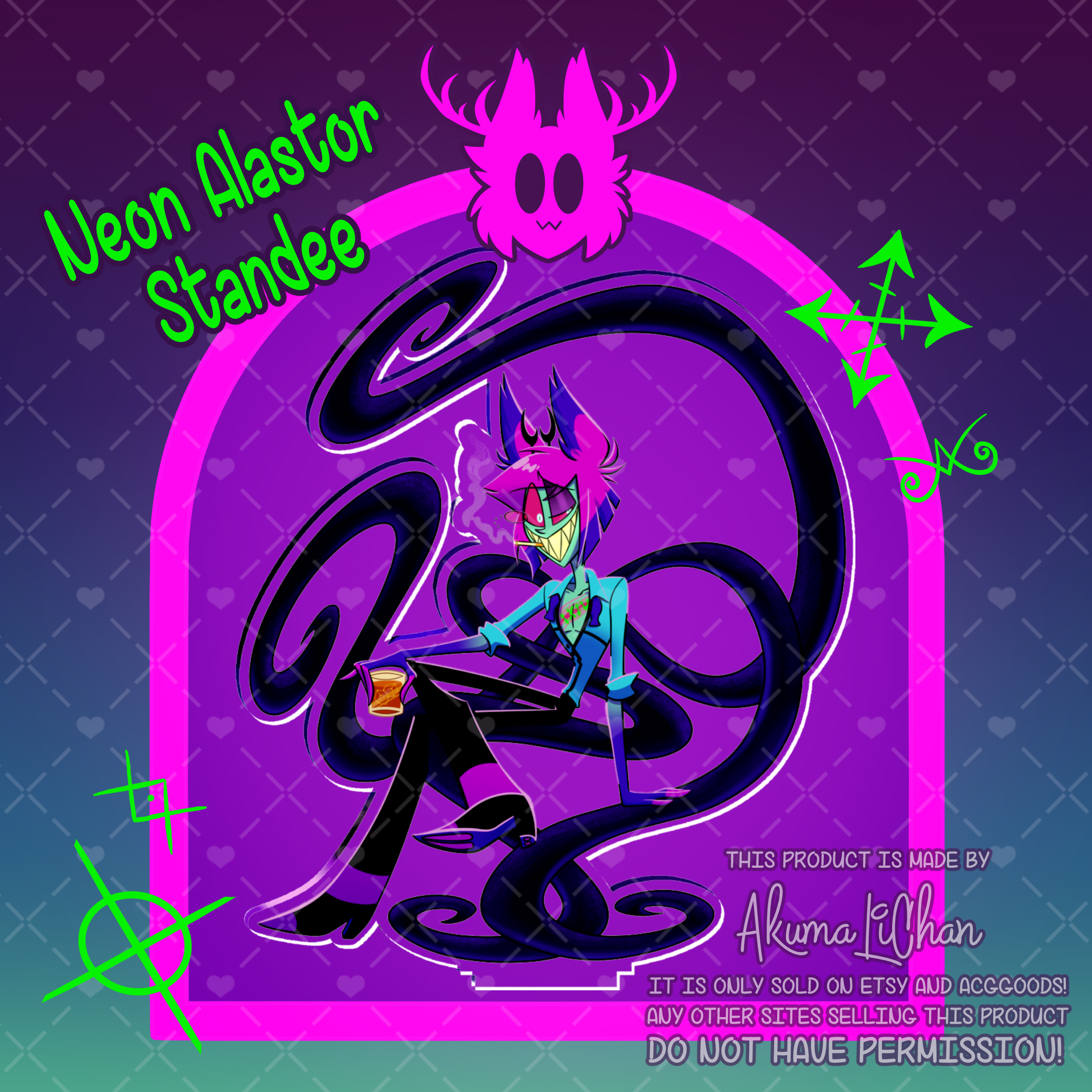Neon Alastor Acrylic Standee by AkumaLiChan - ACGGOODS