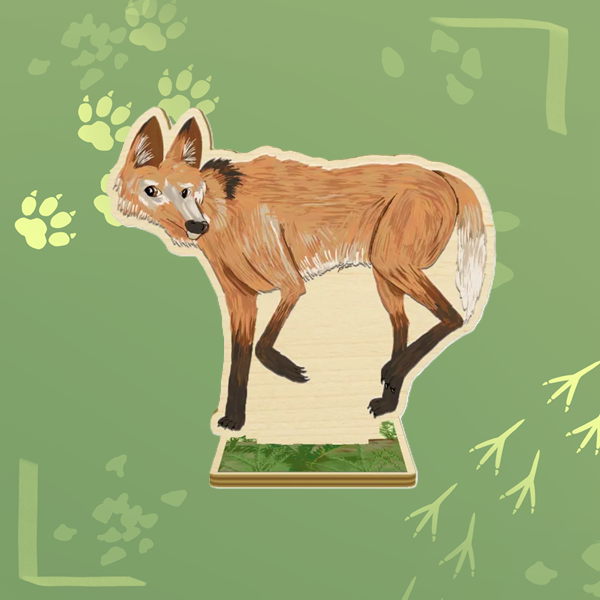 Maned Wolf Wooden Standee