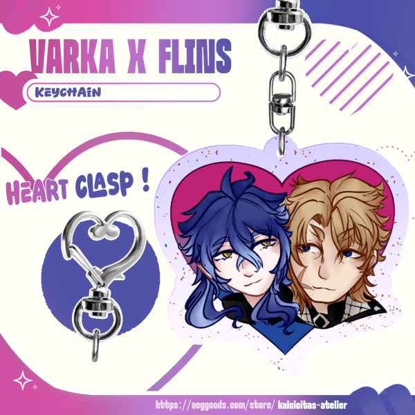 Varflins Bi Pride - Genshin Impact Keychain