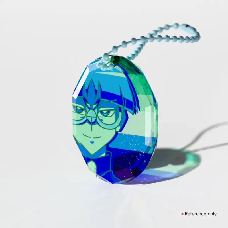 Shrimp Bug Gemstone Thick Acrylic Block Keychain