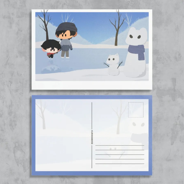 Kurokami Original BL Postcard - Winter