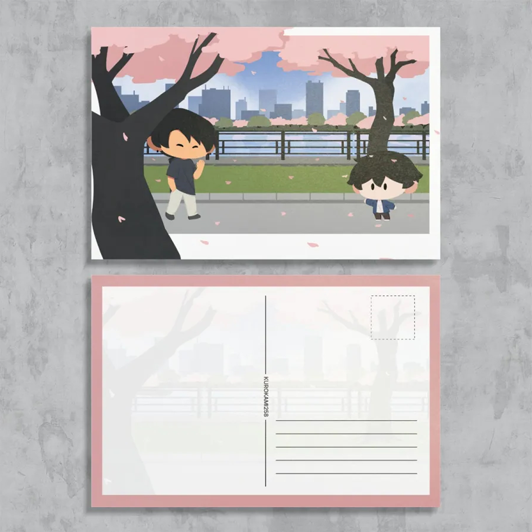 Kurokami Original BL Postcard - Spring