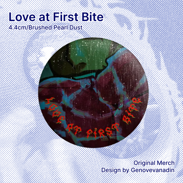 "Love at First Bite" Button Pins