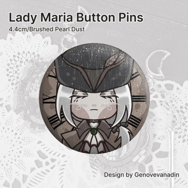 Lady Maria Bloodborne Button Pin