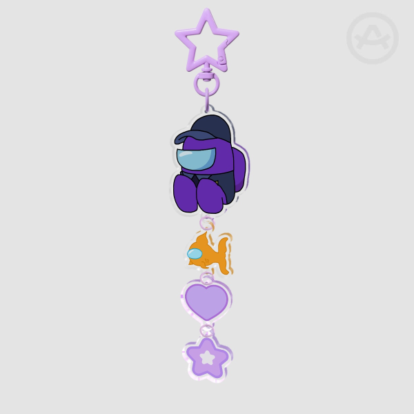 Purple Connected Keychain