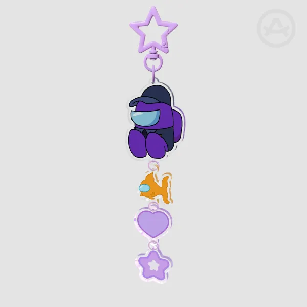 Purple Connected Keychain