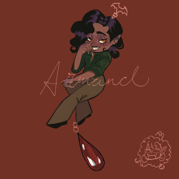Armand IWTV Blood Charm Acrylic Keychain