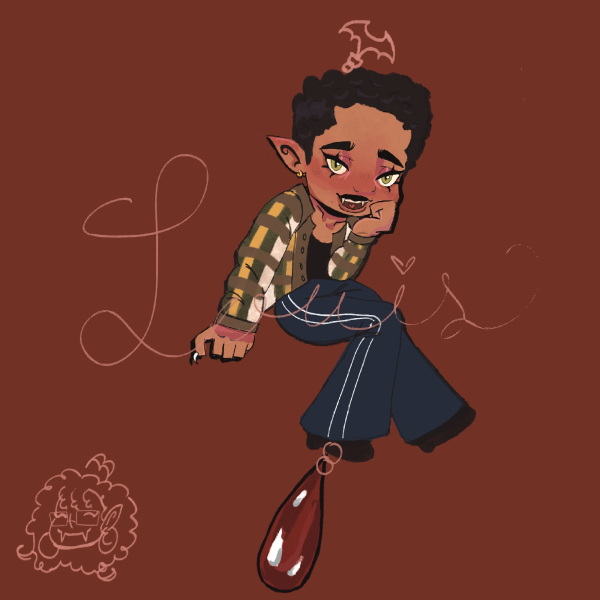 Louis IWTV Blood Charm Acrylic Keychain