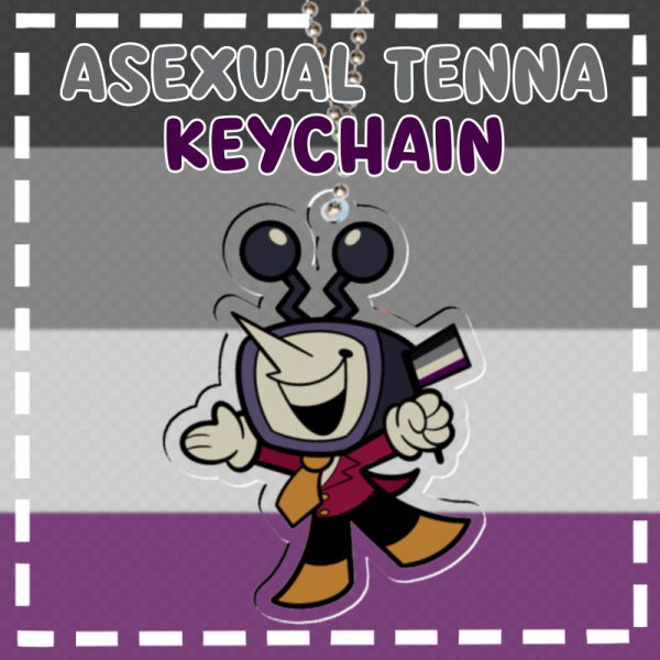 DELTARUNE Asexual Tenna Keychain