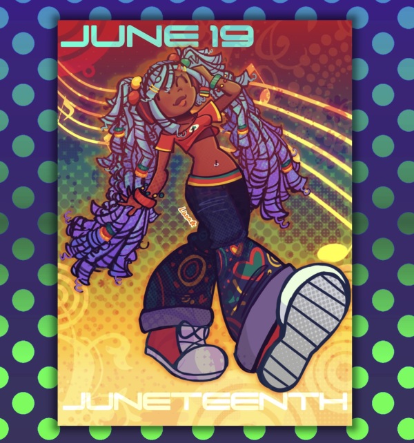 Juneteenth Miku ♪ A4 Print