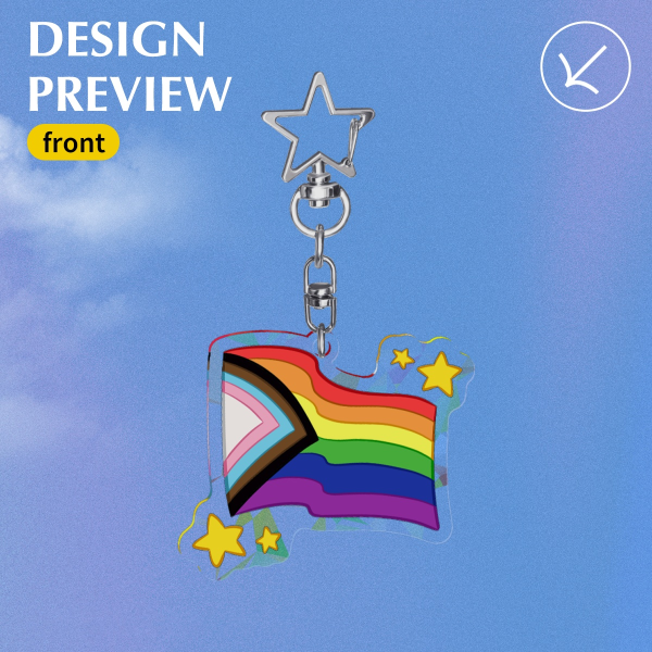 Charity Pride Rainbow Crystal Keychain①