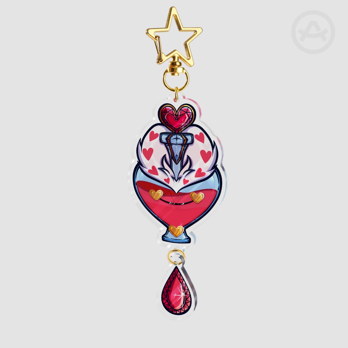 Valentino Perfume - Connected acrylic keychain