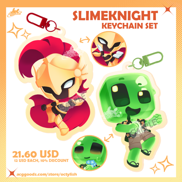 D3rlord (Derlord) and Avery Slimeknight keychain set (SFAWTDE/DAWTDE)