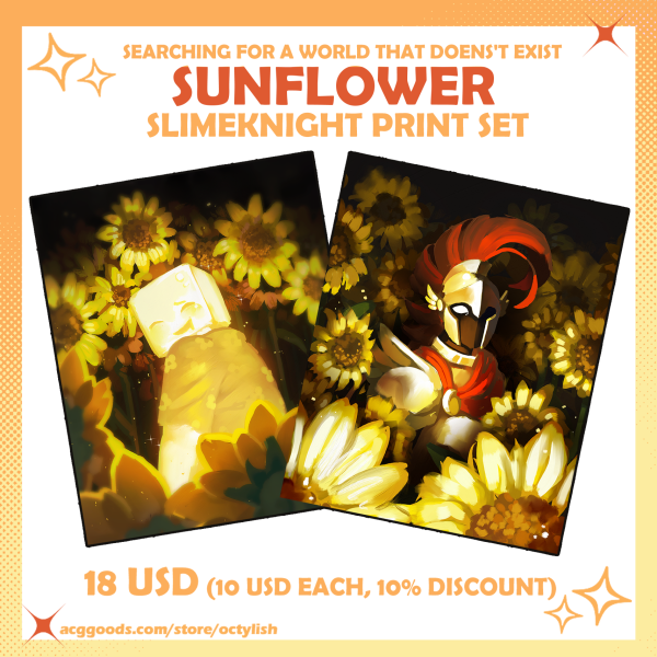"Sunflower" Slimeknight print set (SFAWTDE/DAWTDE)