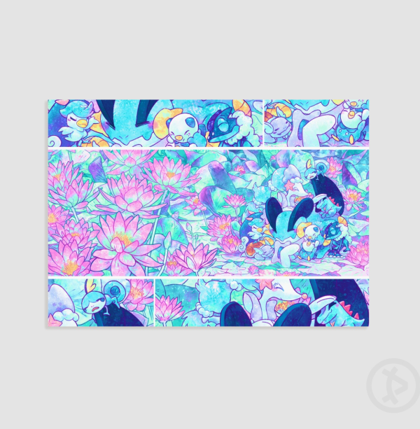 Water Type PokeNap A3 Print
