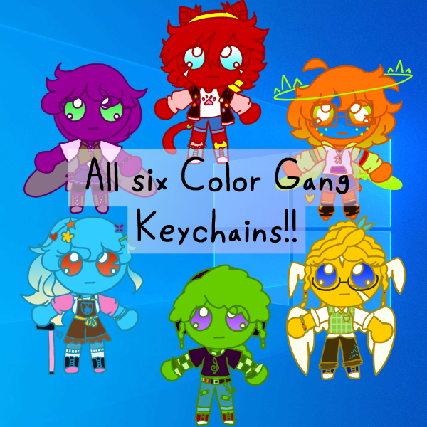 Staring Color Gang Keychain Set